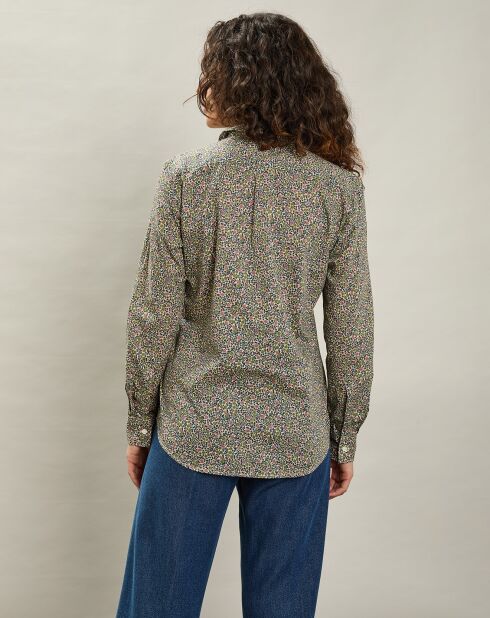 Chemise Coraz vert/rose