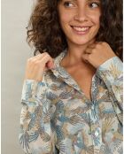 Chemise Coraz blanc brut/bleu
