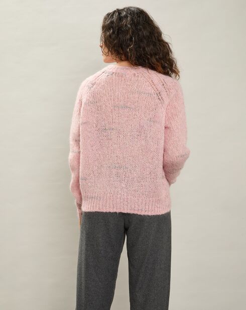 Pull en Mohair & Laine mélangés Maizy rose