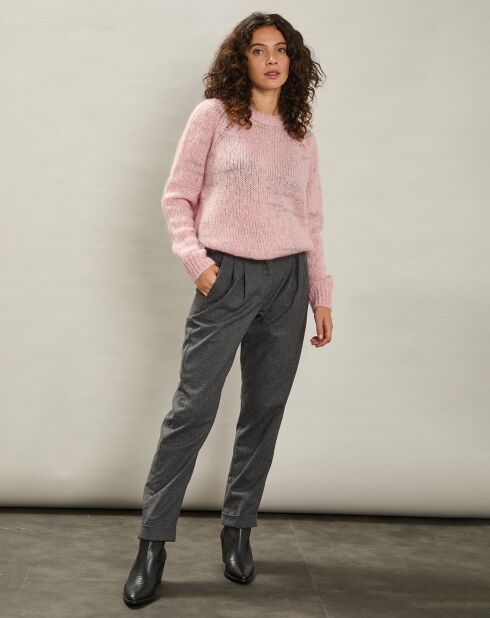 Pull en Mohair & Laine mélangés Maizy rose