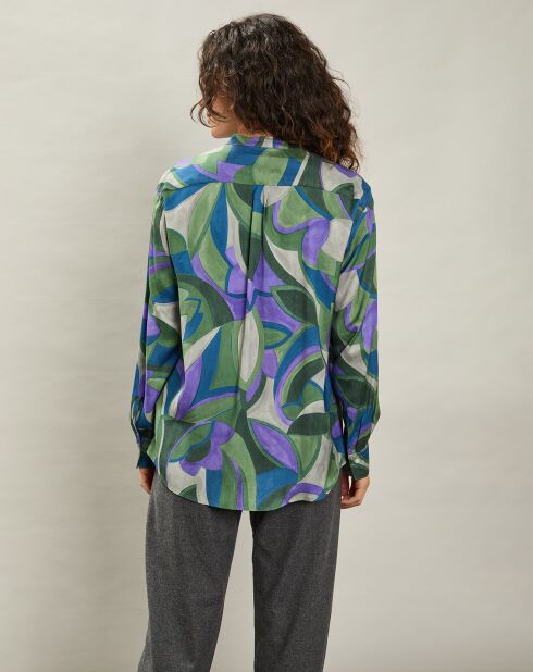 Blouse Canon gris/vert