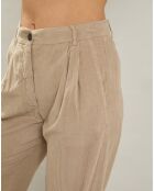 Pantalon en Velours côtelé Panache clay