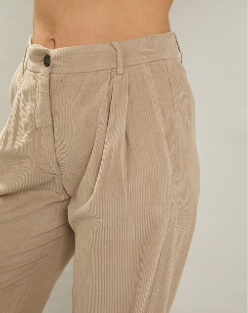 Pantalon en Velours côtelé Panache clay