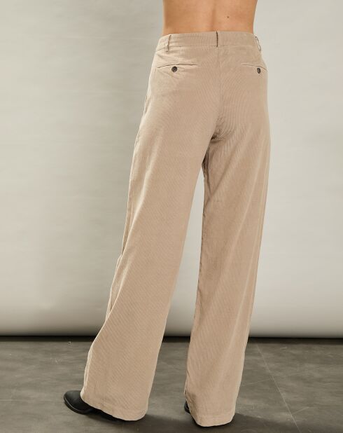 Pantalon en Velours côtelé Panache clay