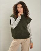 Pull en Alpaga mélangé Maori armée/doré