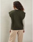 Pull en Alpaga mélangé Maori armée/doré