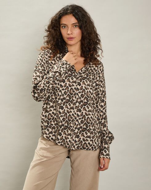 Blouse Canon naturel/marron