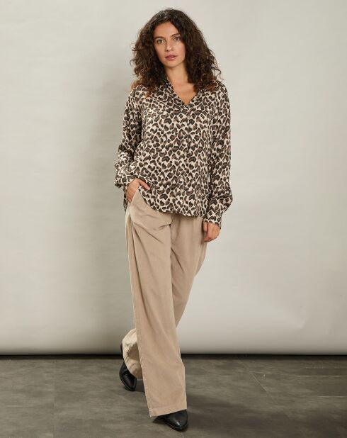 Blouse Canon naturel/marron