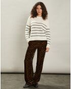 Pull en Alpaga & Laine mélangés Manta lait/charbon