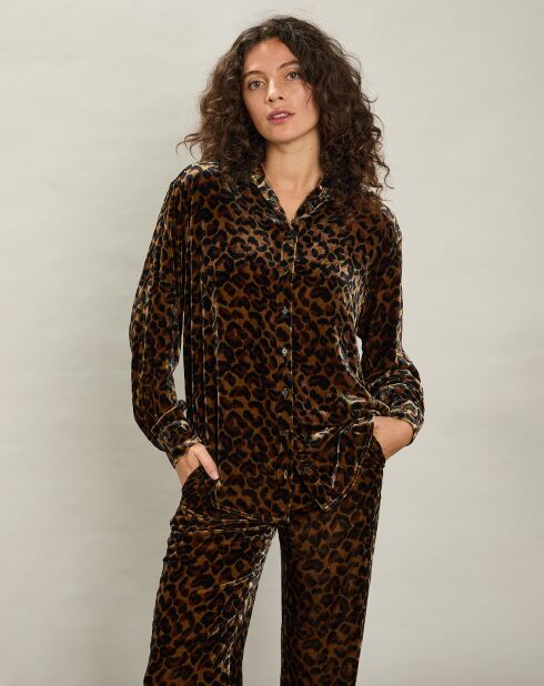 Chemise en Velours Cadix léopard