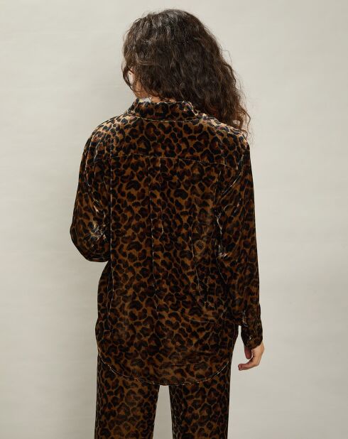 Chemise en Velours Cadix léopard