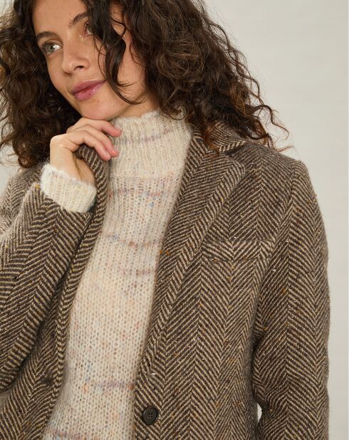 Veste en Laine mélangée Vittorio brun