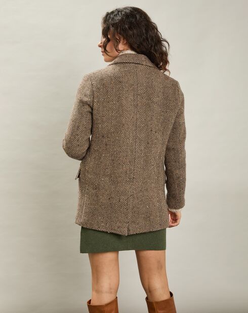 Veste en Laine mélangée Vittorio brun