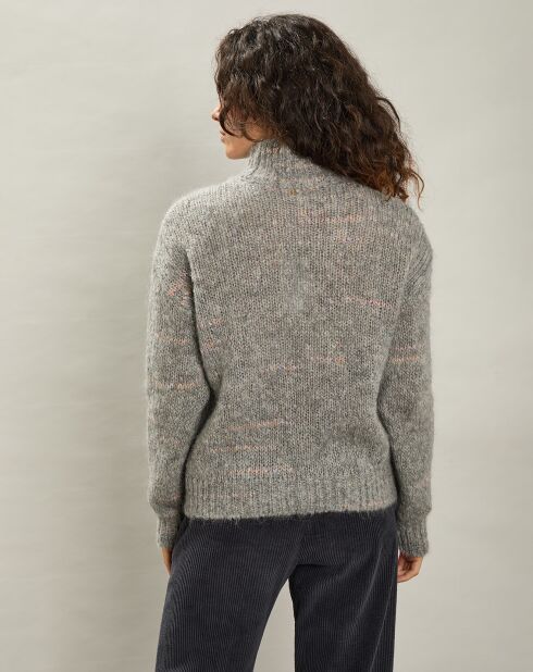 Pull en Mohair & Laine mélangés Mylor gris