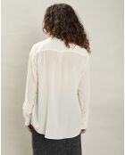 Chemise 100% Soie Cinéma blanc brut