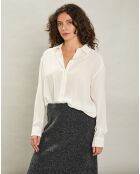 Chemise 100% Soie Cinéma blanc brut