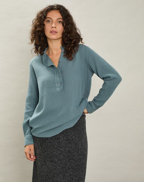 Blouse en Gaze de Coton Carmen tempête