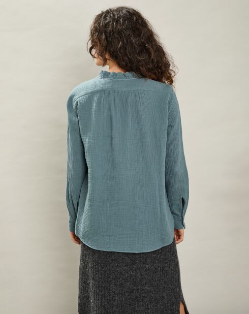 Blouse en Gaze de Coton Carmen tempête