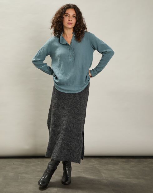 Blouse en Gaze de Coton Carmen tempête