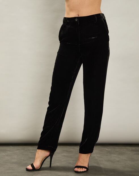 Pantalon en Velours Pietra noir