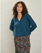 Pull en Laine & Cachemire Miju bleu polaire