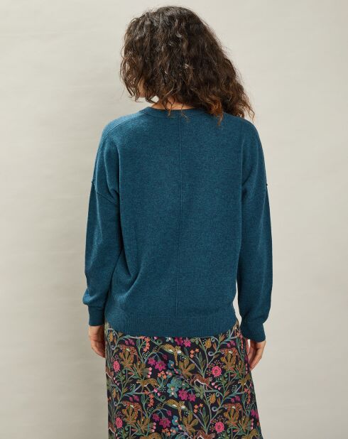 Pull en Laine & Cachemire Miju bleu polaire