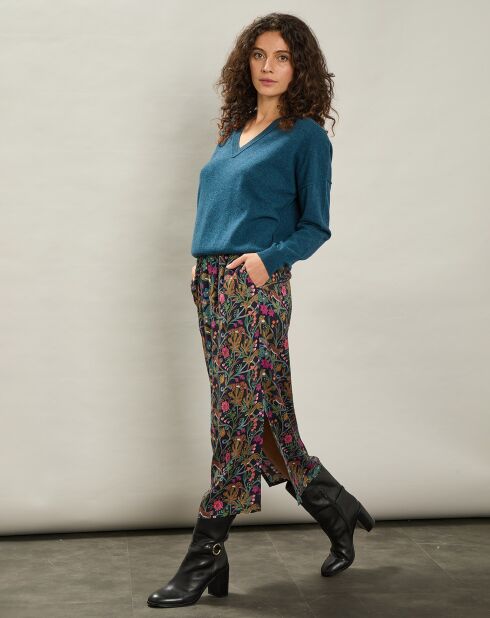 Pull en Laine & Cachemire Miju bleu polaire