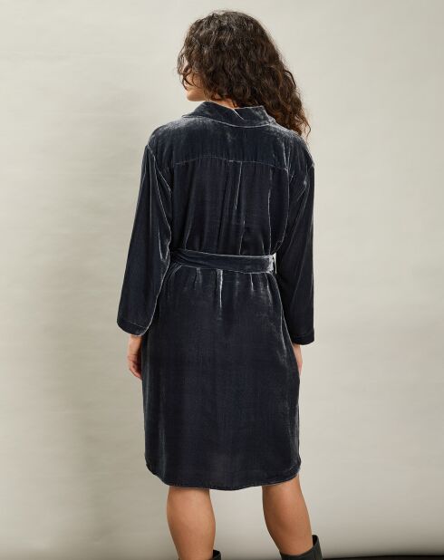Robe en Velours Rosea grise