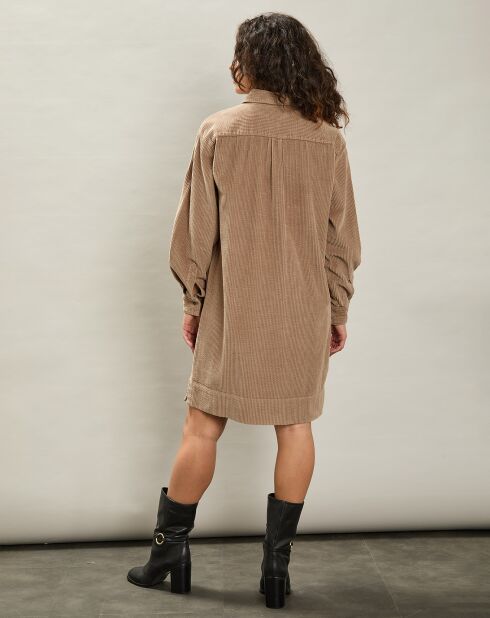 Robe en Velours côtelé Rodwell biscuit