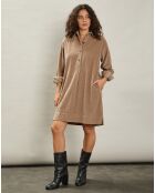 Robe en Velours côtelé Rodwell biscuit