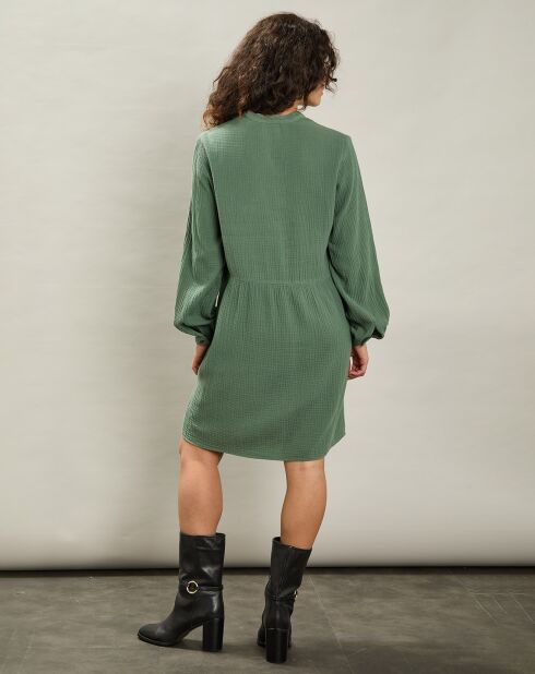 Robe en Gaze de Coton Rive fougère