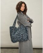 Grand Sac imprimé bleu