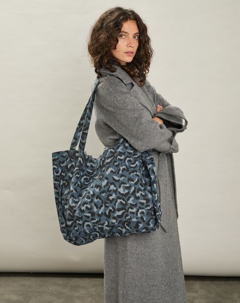 Grand Sac imprimé bleu