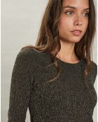 T-Shirt maille Taipei noir/doré