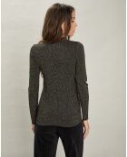 T-Shirt maille Taipei noir/doré