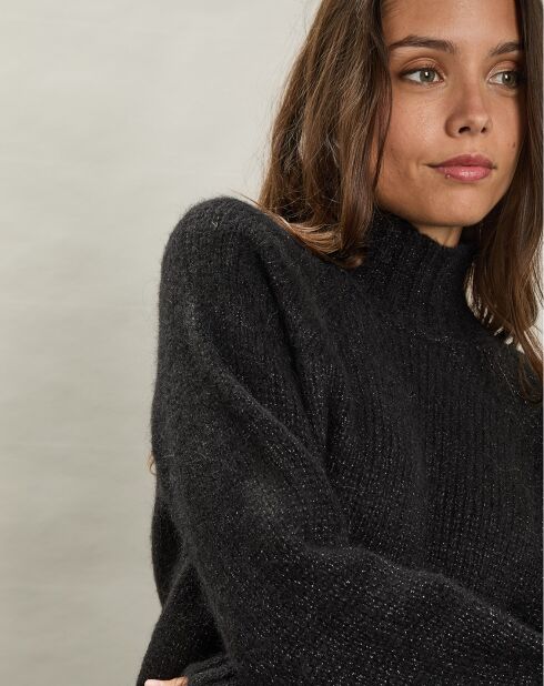 Pull en Alpaga mélangé Myffie noir/argenté