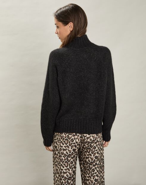Pull en Alpaga mélangé Myffie noir/argenté