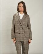 Veste en Laine mélangée Très beige/gris