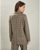 Veste en Laine mélangée Très beige/gris