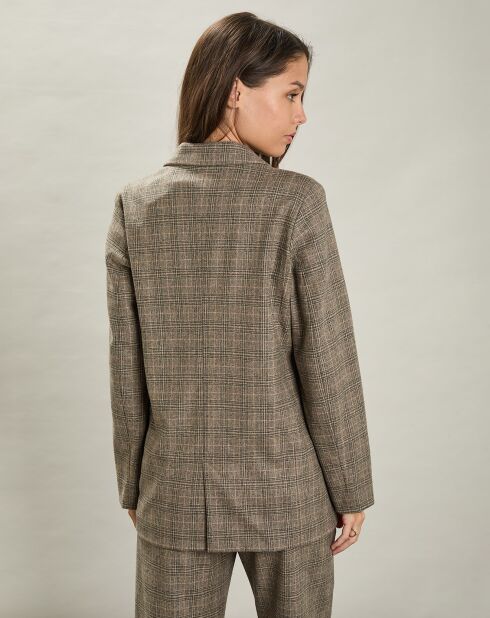 Veste en Laine mélangée Très beige/gris