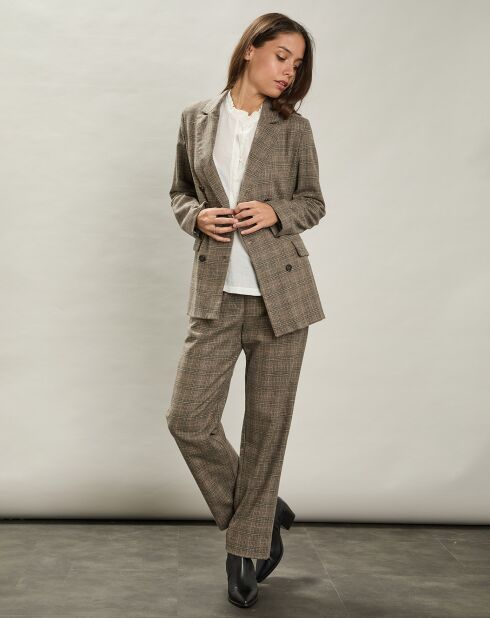 Veste en Laine mélangée Très beige/gris