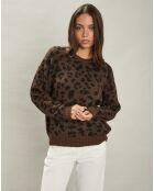 Pull en Alpaga mélangé Madoua marron/noir