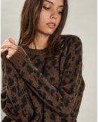Pull en Alpaga mélangé Madoua marron/noir