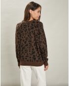 Pull en Alpaga mélangé Madoua marron/noir