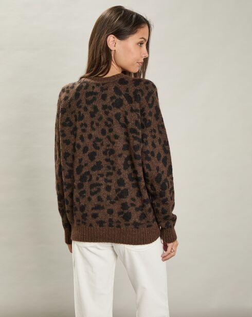 Pull en Alpaga mélangé Madoua marron/noir