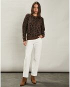 Pull en Alpaga mélangé Madoua marron/noir
