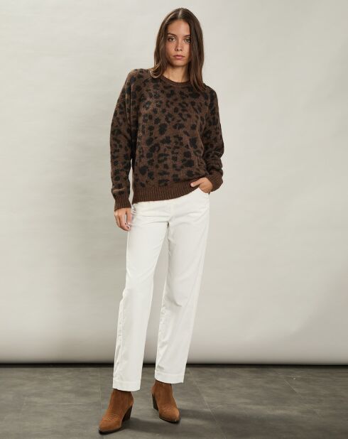 Pull en Alpaga mélangé Madoua marron/noir
