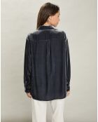 Chemise en Velours Cadix grise