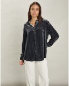 Chemise en Velours Cadix grise