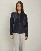 Veste en Velours Tatah charbon de bois